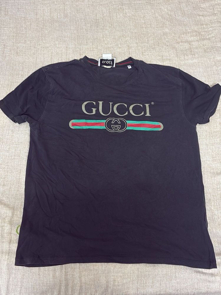 Black First Copy Gucci T Shirt