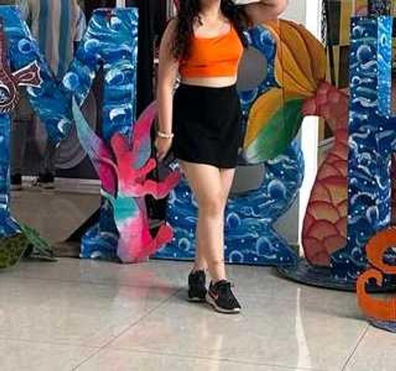 Tangy Orange Summer Tank Crop Top