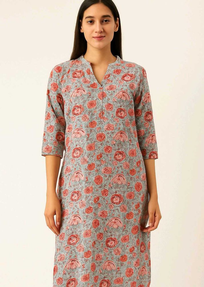 Floral Print Kurta