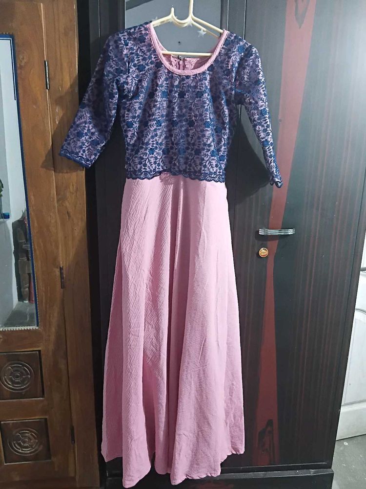 Elegant Pink &amp; Blue Dress