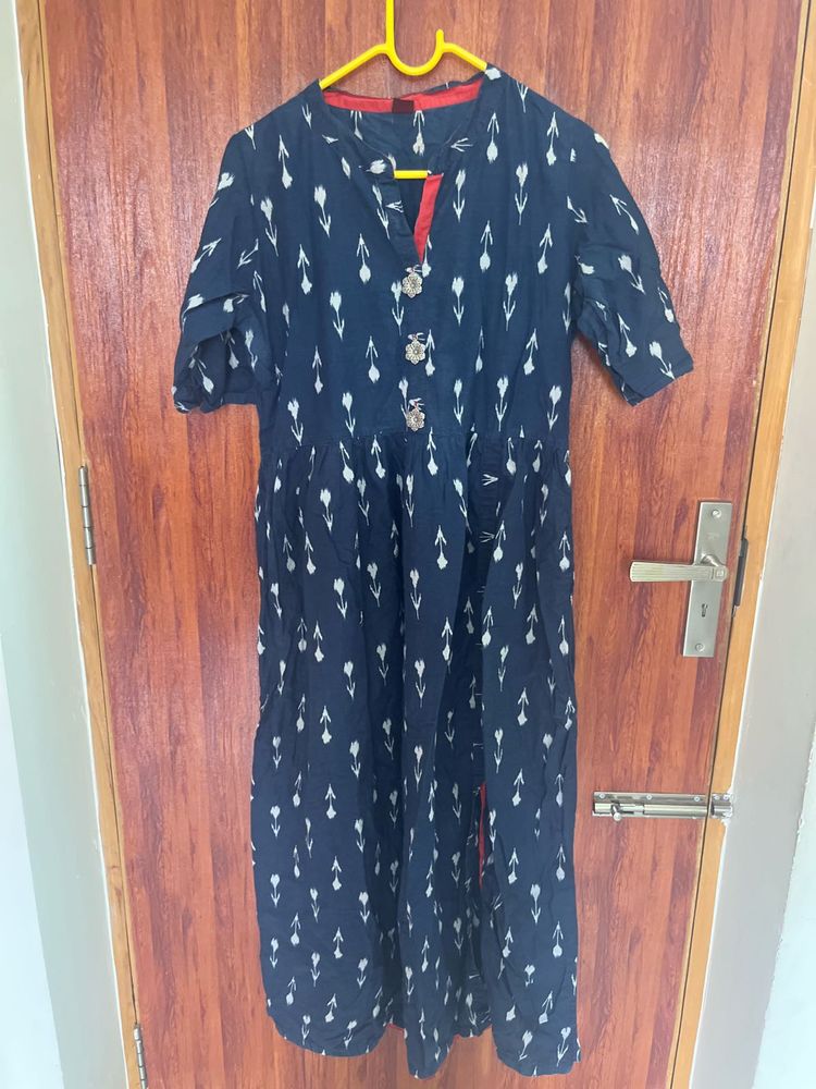 Elegant Blue Printed Kurta