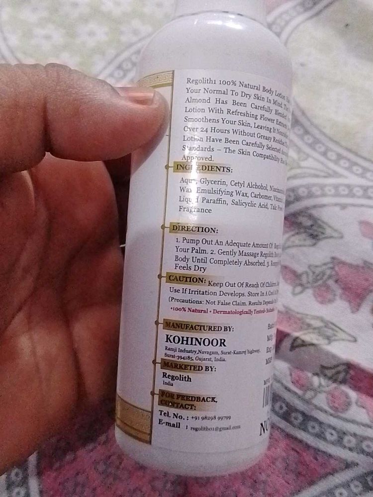 Regolithi 100% Natural Body Lotion