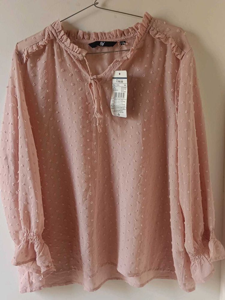 Elegant Pink Chiffon Top