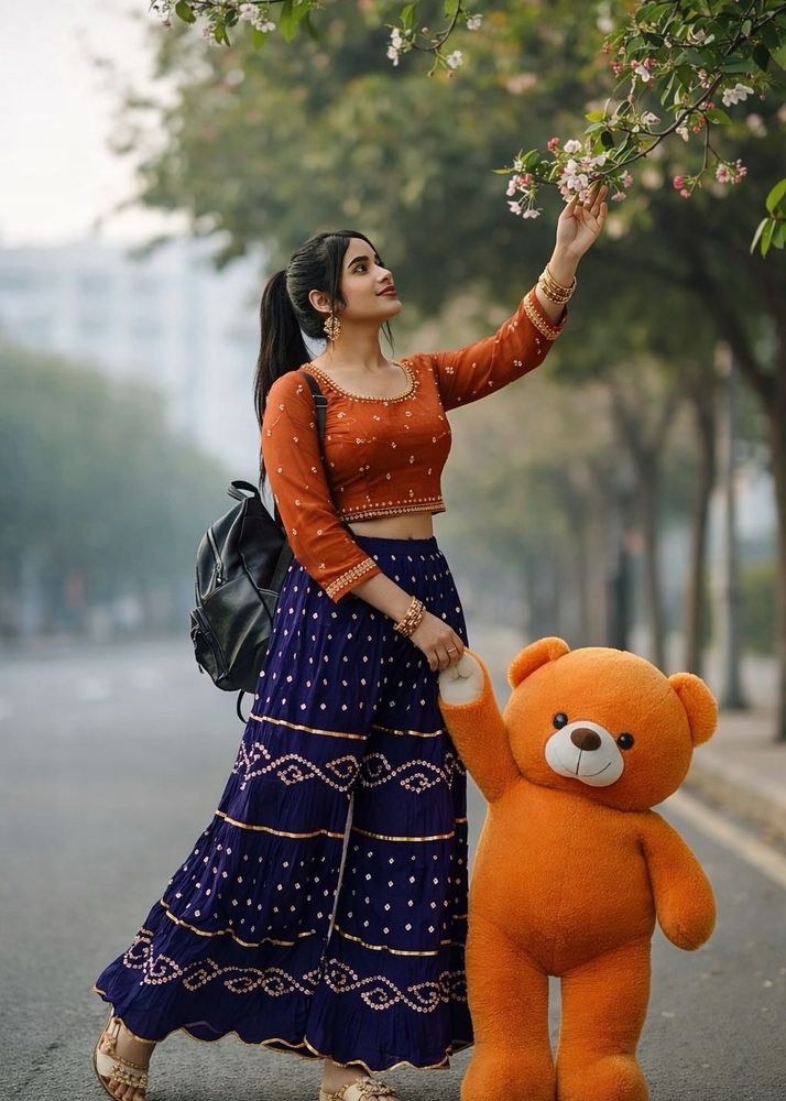 Royal Bandhani Palazzo 💙✨ Love at First Wear✨