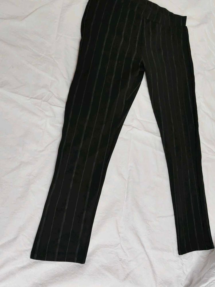 Striped Black Pants