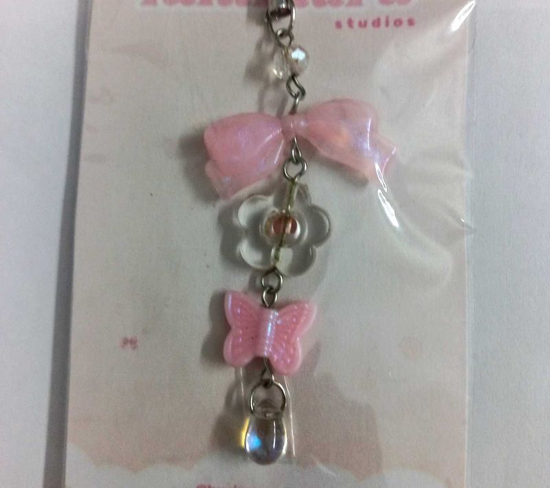 🎀🦋 Pink Bow &amp; Butterfly Floral Phone Charm 🌸