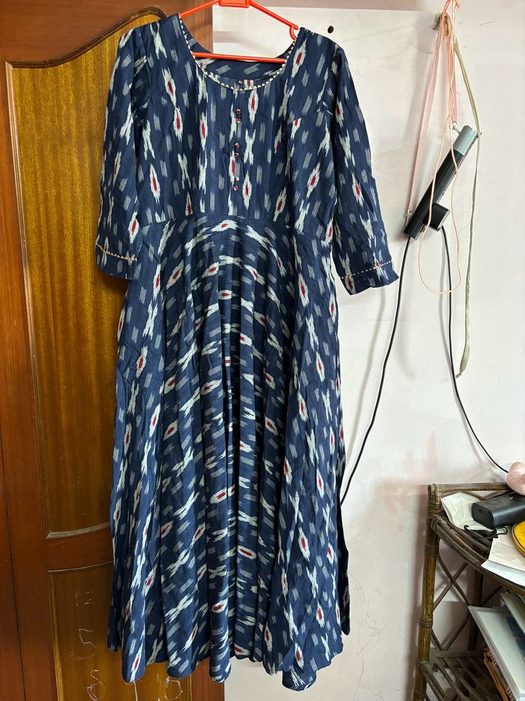 Ikkat Flary Gown