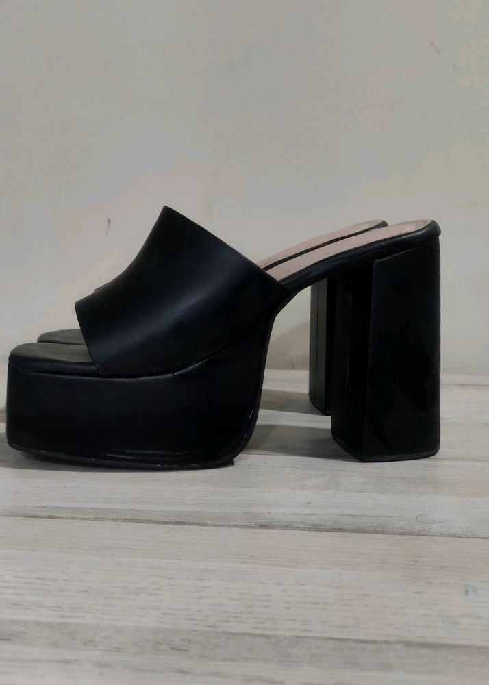 Y2k Black Block Heels