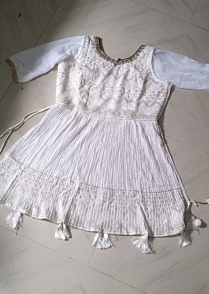 White Embroidered Dress