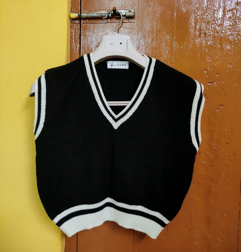 Cropped Sweater Vest