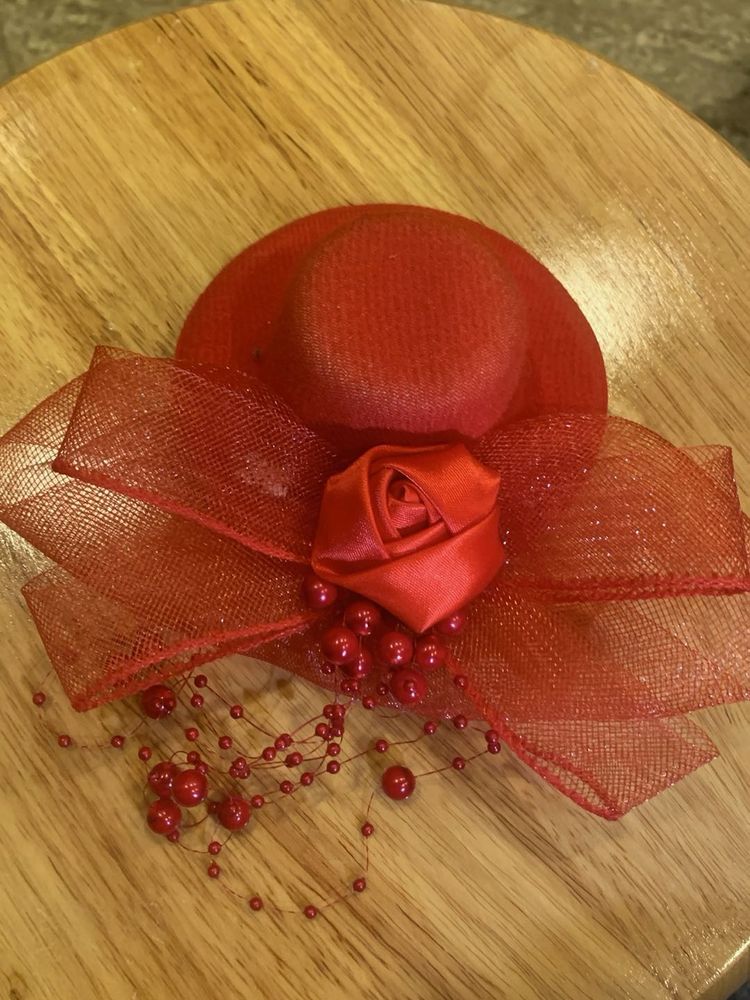 Red Floral Hair Accessory