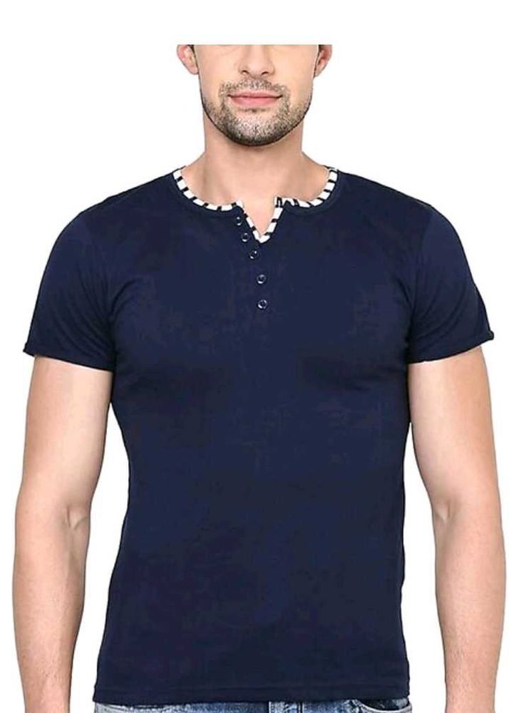 Navy Henley T-Shirt
