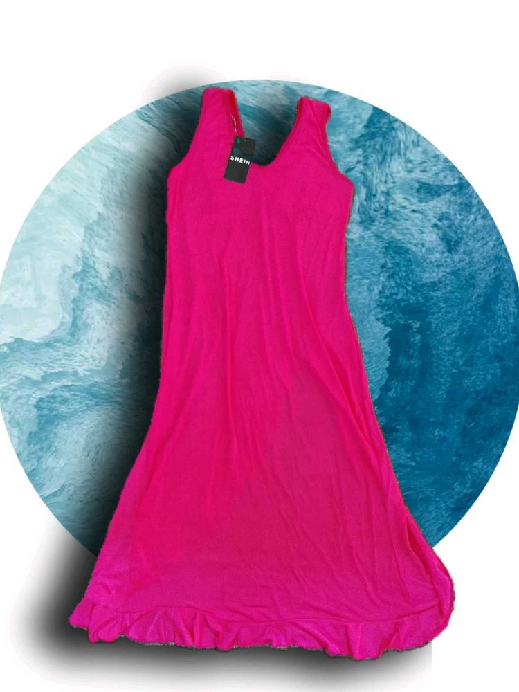 Shein Pink Sleeveless Dress