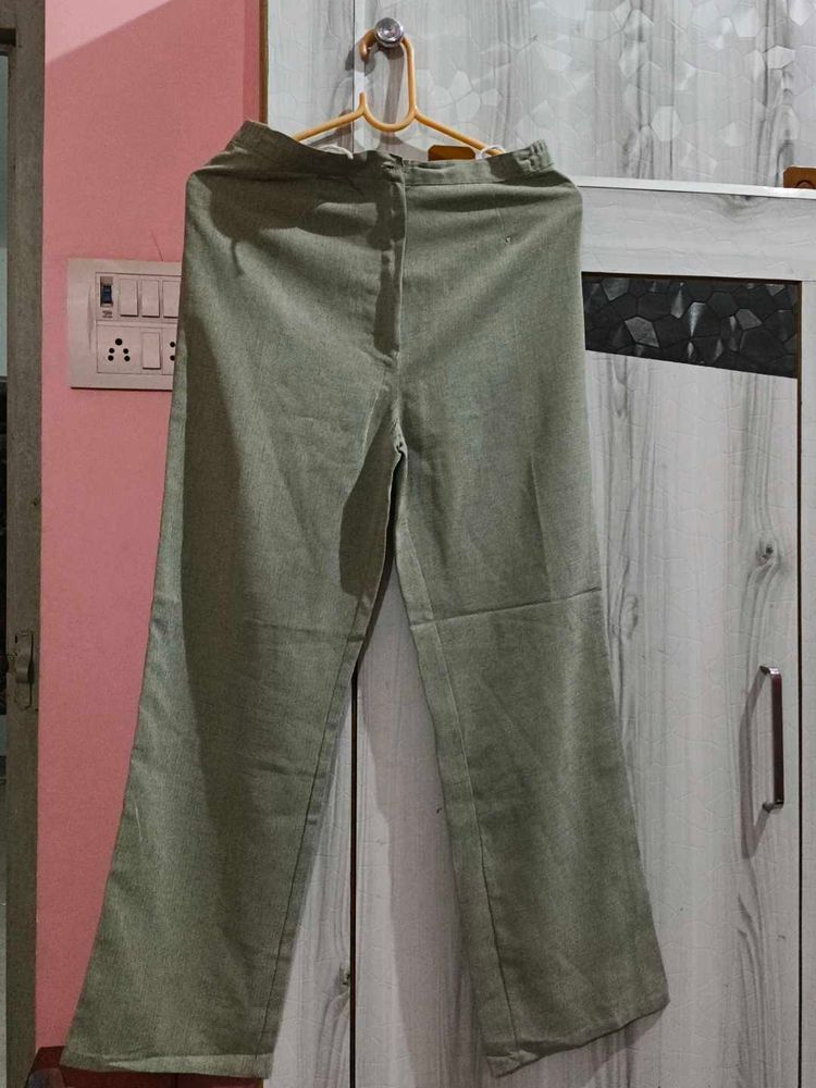 Olive Green Wide Leg Pants