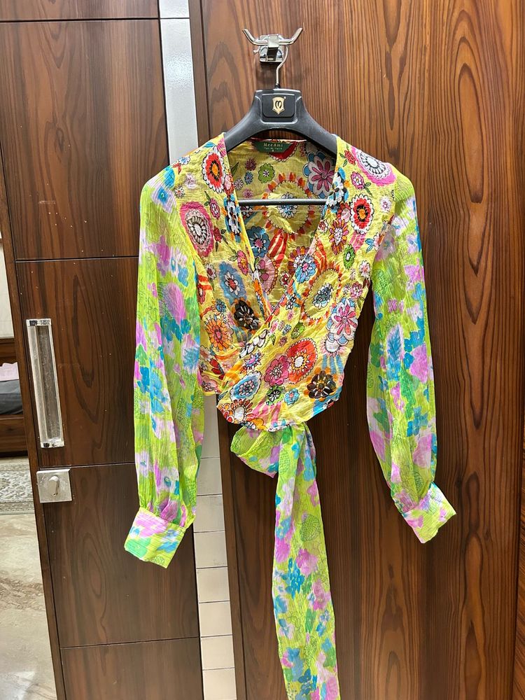 Bohemian Garden Wrap Blouse