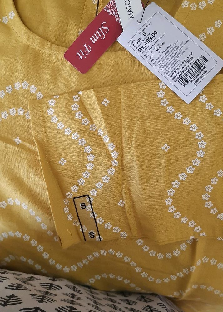Beautiful Yellow Kurti 💃 Brand Max❣️🥰