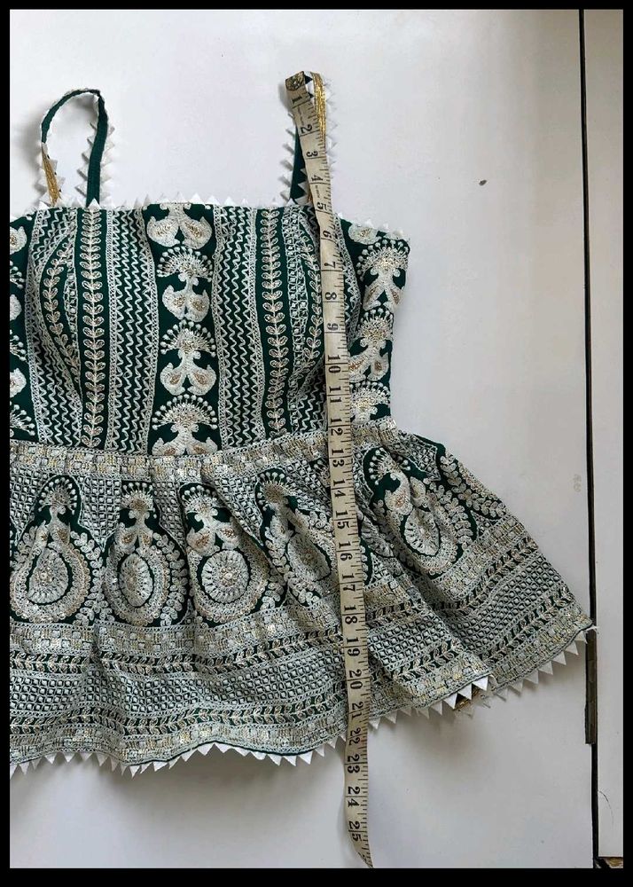 White Embroidery Work Sharara Set