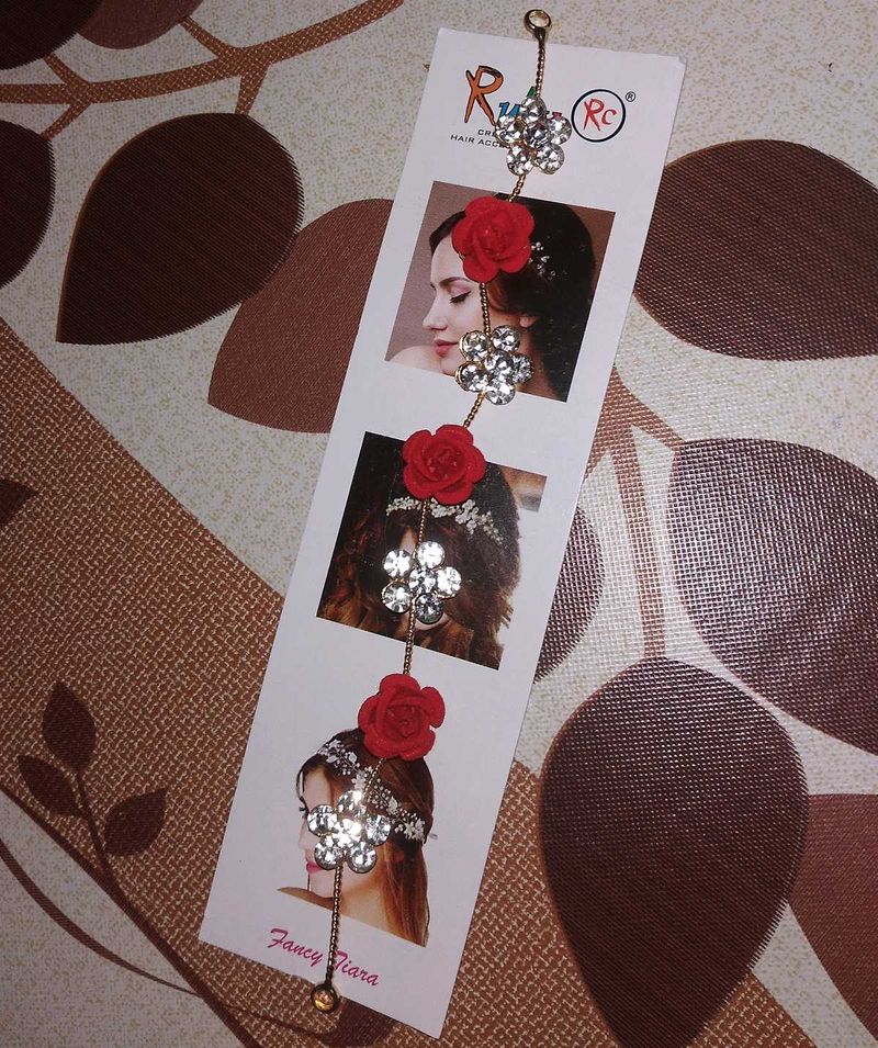 Red Rose Hair Chain
