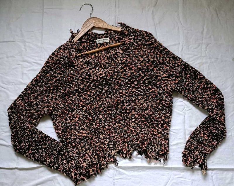 Distressed Knit Sweater