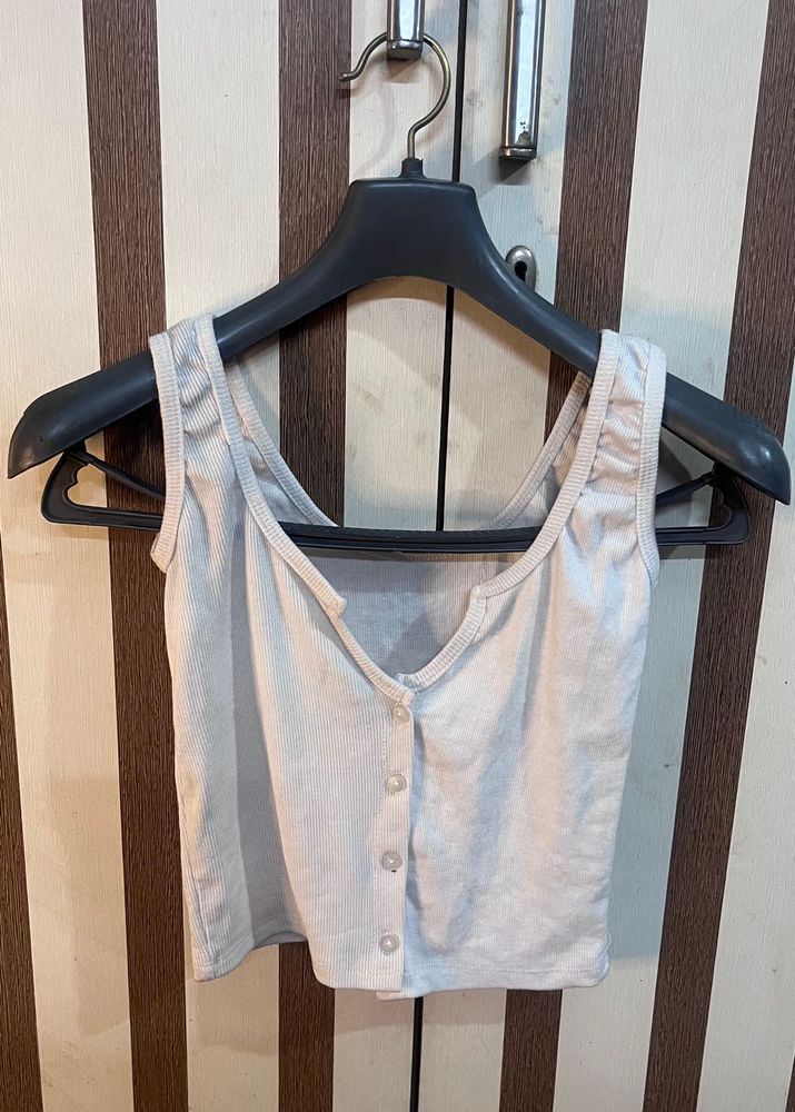 Cute Button-Front Tank Top