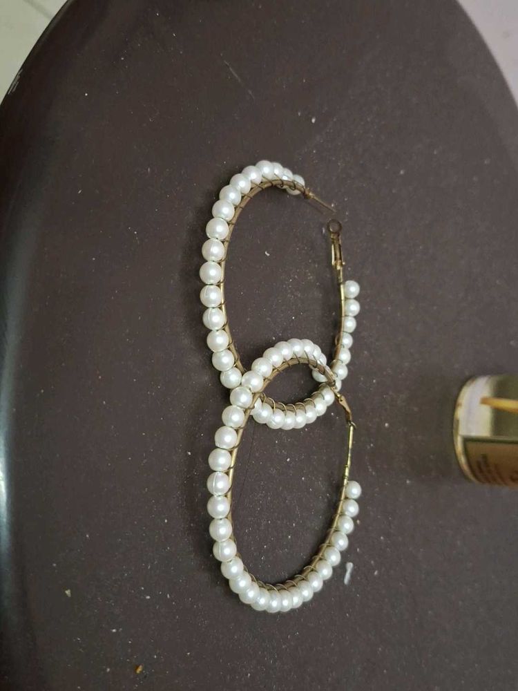 Pearl Hoop Earrings
