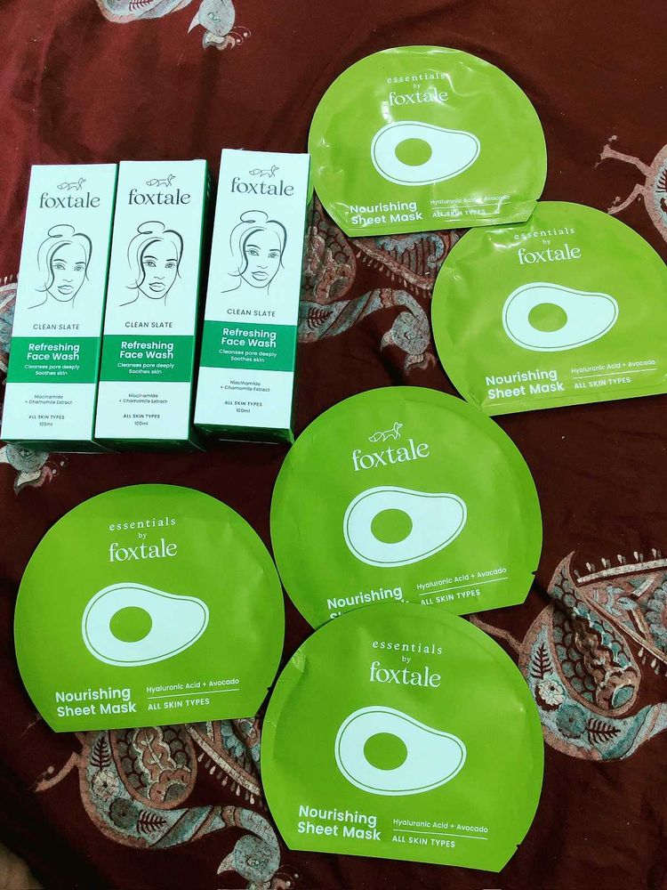 Foxtale Face Wash &amp; Sheet Masks
