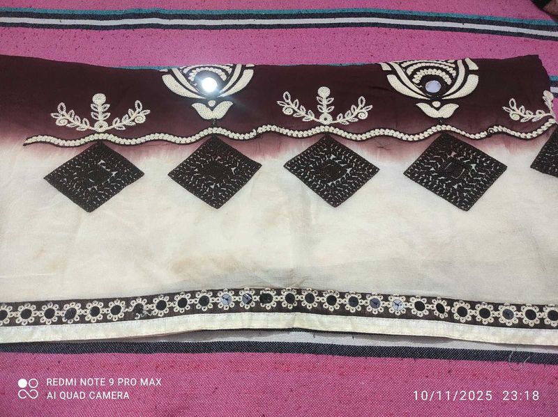 Embroidered saree