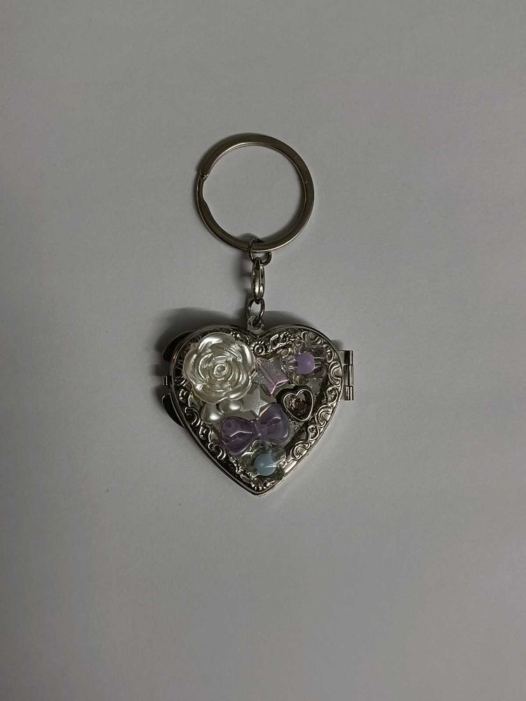 Customised Mirror Heart Keychain