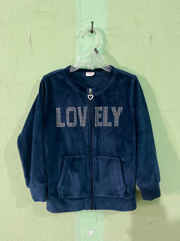 Lovely Blue Velvet Jacket