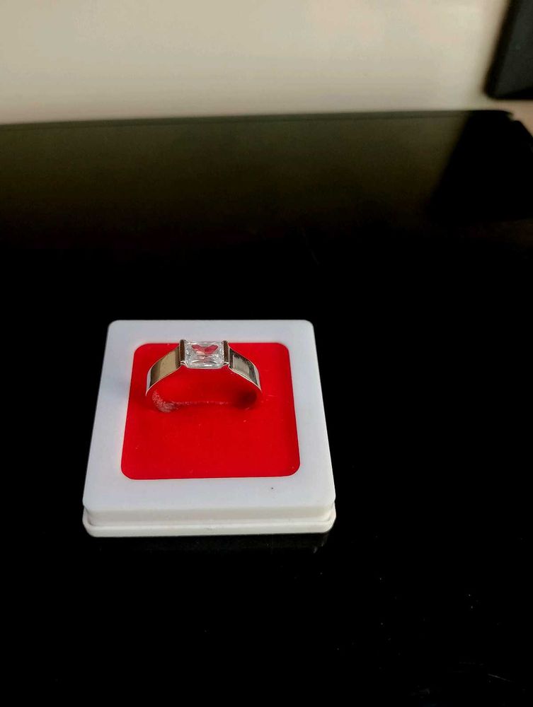 Diamond Ring Pure Silver