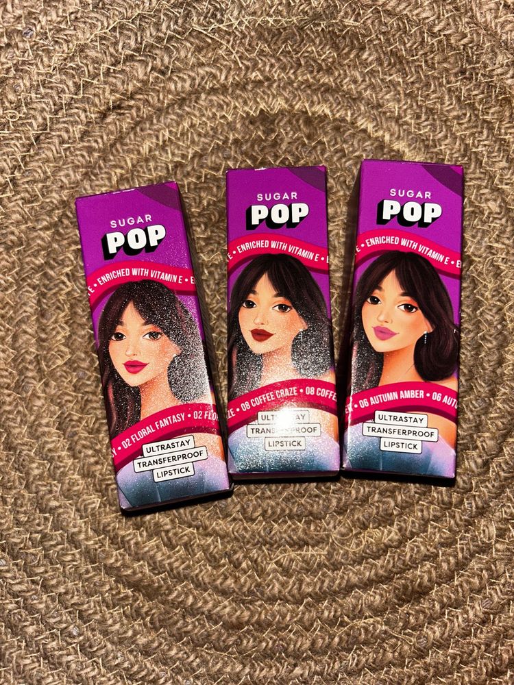 Sugar Pop Lipstick Combo Of 3 New ✨