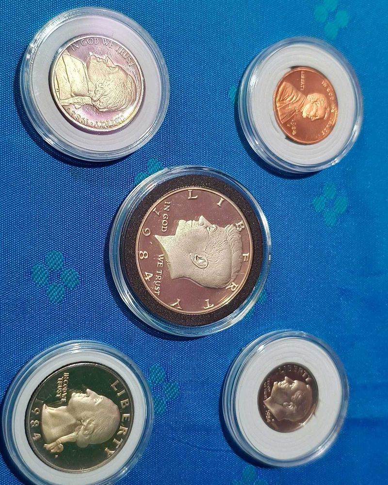 Proof Set Coin USA 1984, Mirror Finish 5ps