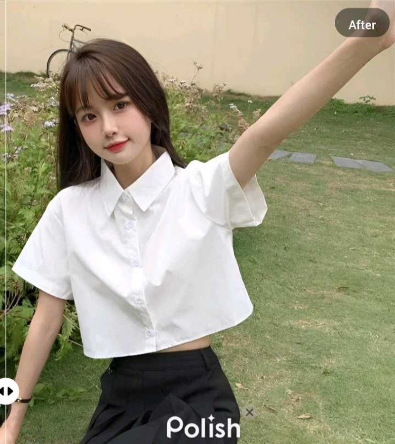 New With Tag Crop Half Cute Shirt