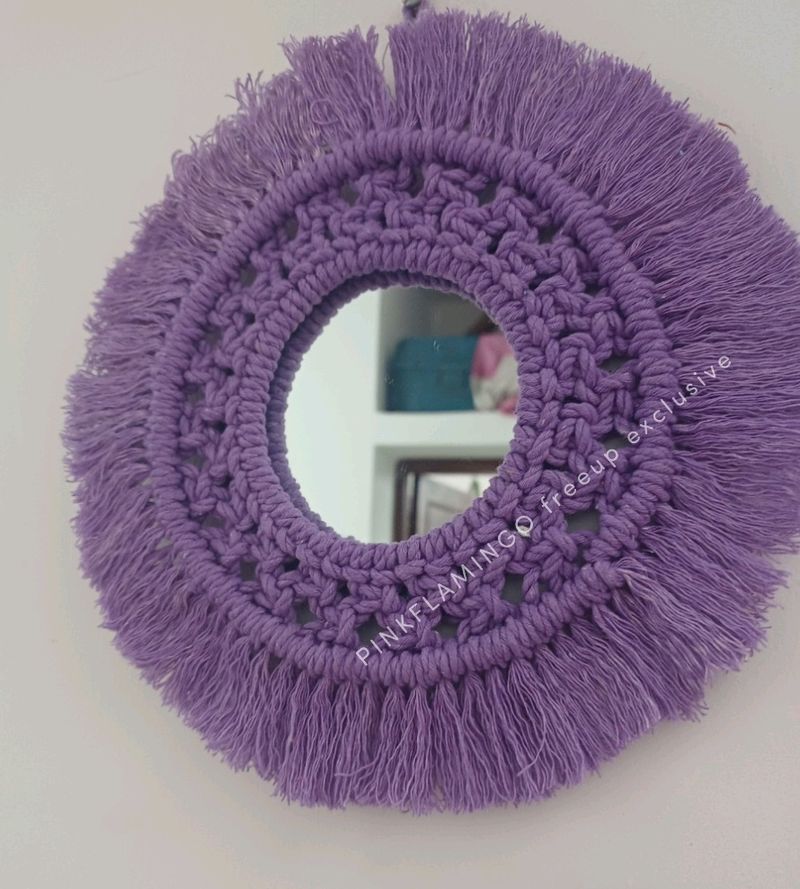 9.5 Macrame Mirror