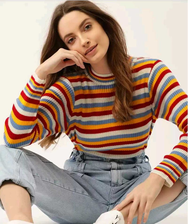Striped Knit Top