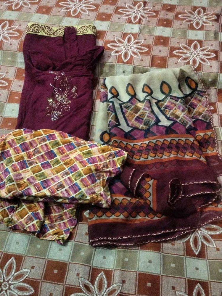 Plazoo Suit With Dupatta