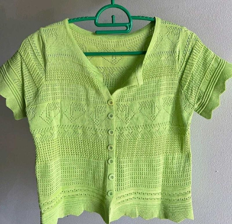 Neon Green Crop Top 🌿