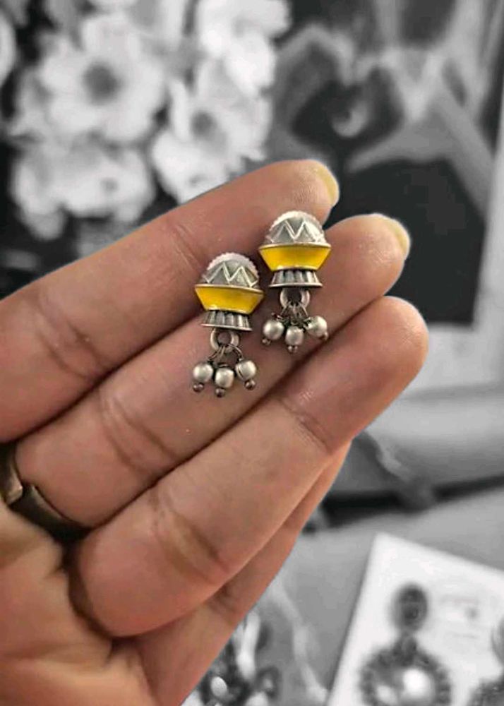 Brand Inspired Silver Replica Studs