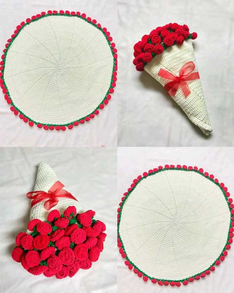 Crochet Viral Rose Bouquet Blanket 🌹