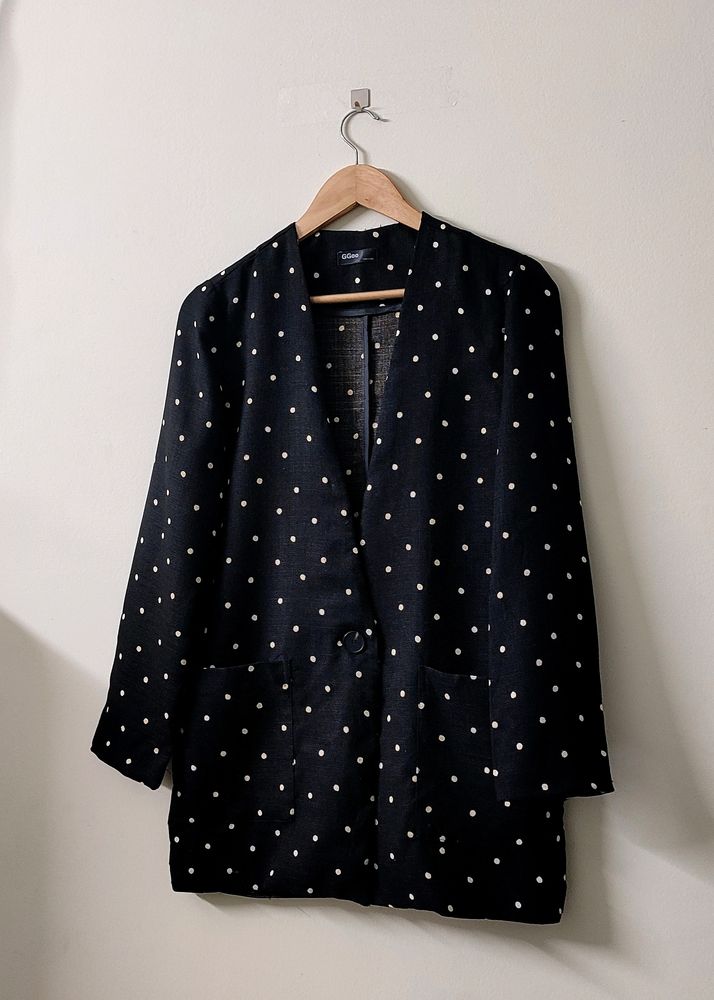 GGOO black and cream polka dots spring/summer jacket