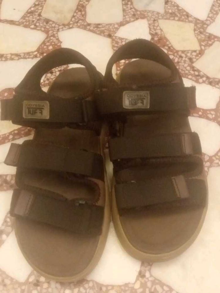 Brown Adjustable Strap Sandals