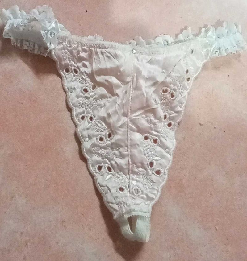 Chicken Work Satin Thong Panty