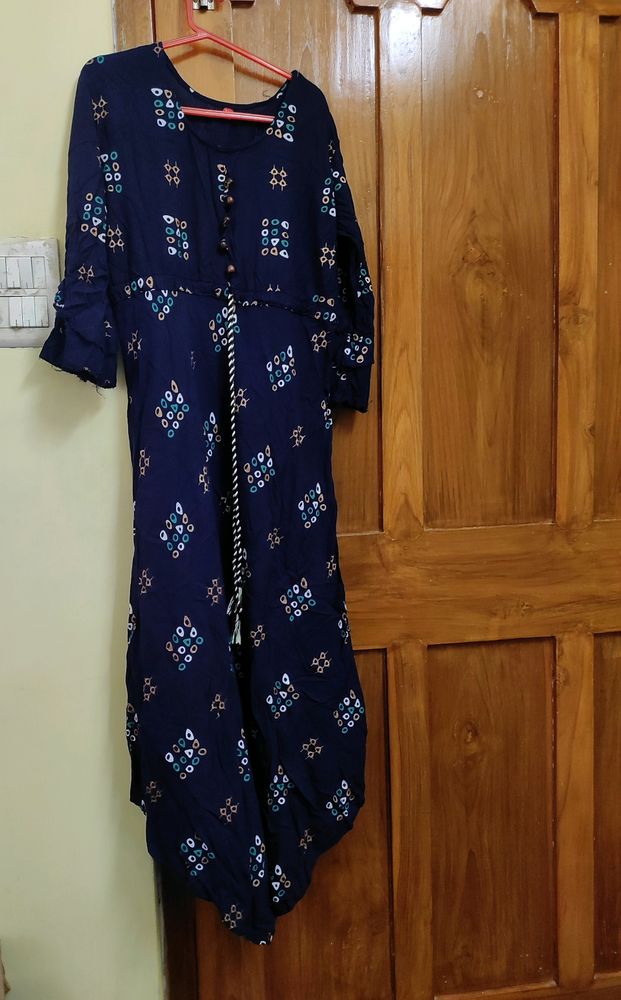 Bandhni Print Asymmetrical Kurti