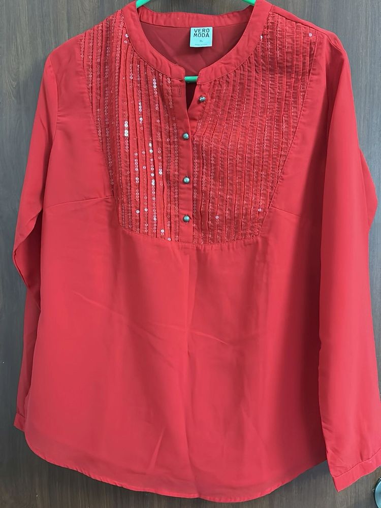 Vero Moda Tomato Red Blouse