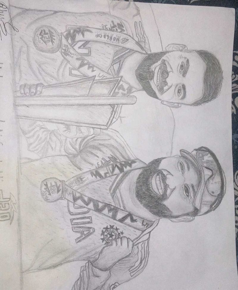 Virat Kohli And Rohit Sharma T20 Sketch