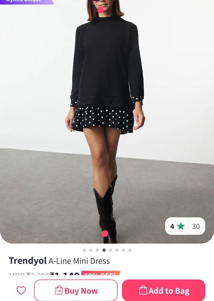 Trendyol Black Mini Dress