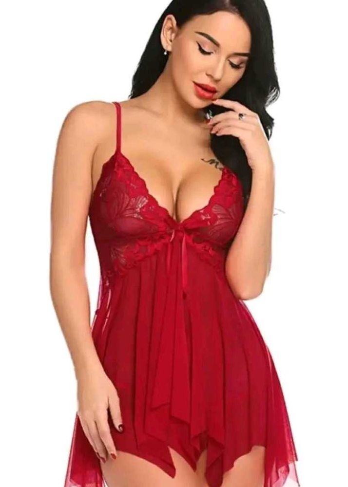 Red Lace Babydoll Lingerie