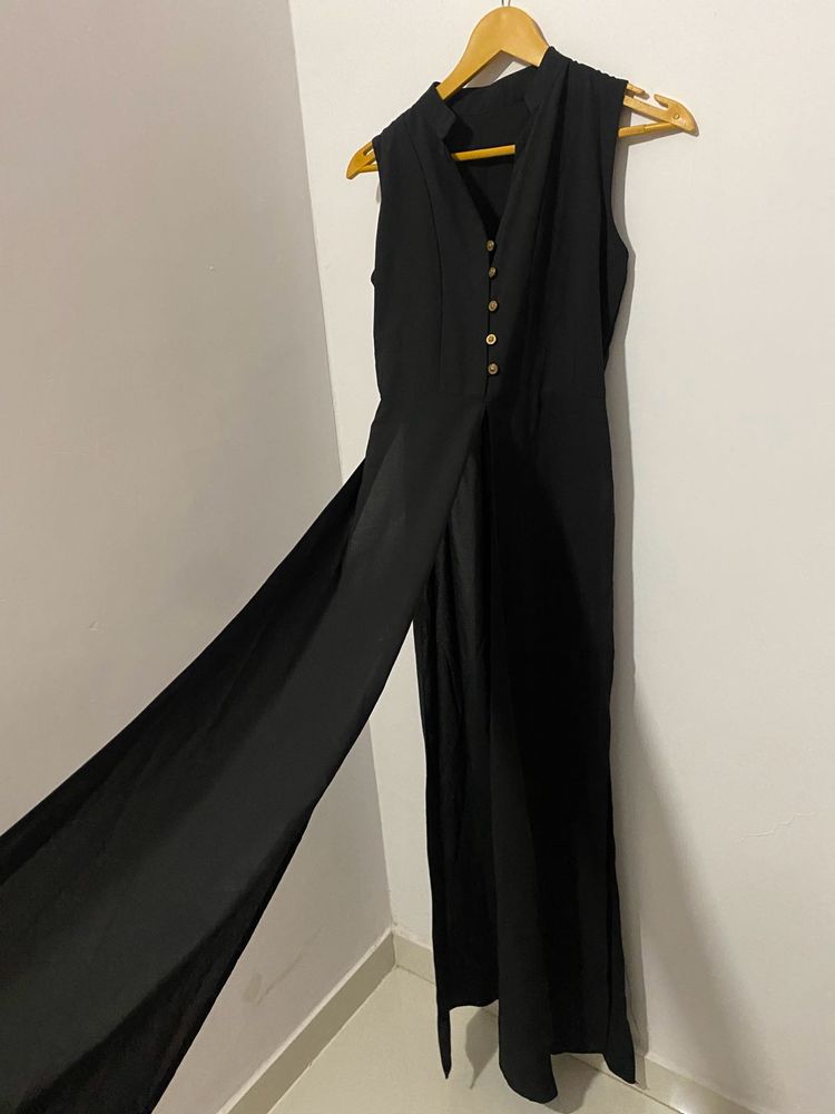 Elegant Black Sleeveless Maxi Dress