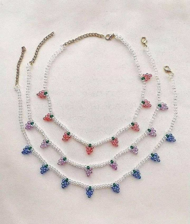 Grape Beaded Necklace Set