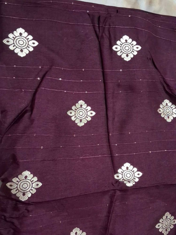 Elegant Purple Fabric blouse piece